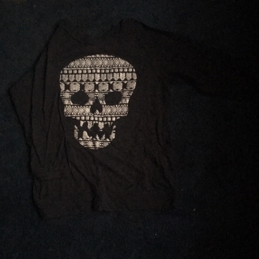 A dark grey shirt